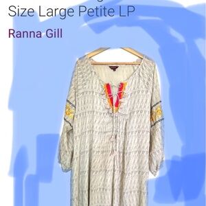Anthropologie, Ranna Gill Dress,S, smock , dress, Ranna Gill, embroidery, ties